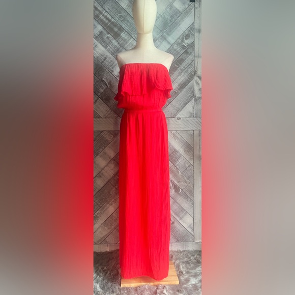 MICHAEL STARS NWOT TARA DOUBLE GAUZE STRAPLESS DRESS - Picture 9 of 13